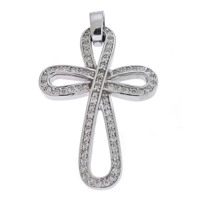 White Gold Cross Pendant