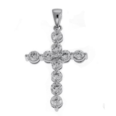 White Gold Cross Pendant