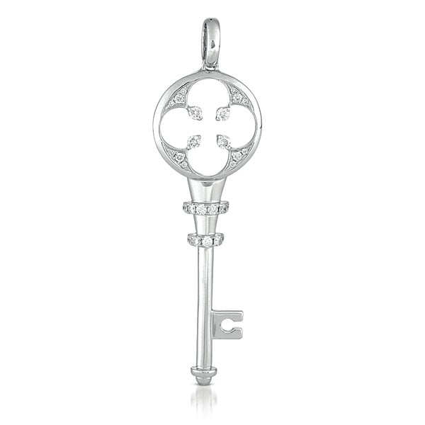 White Gold Key Charm