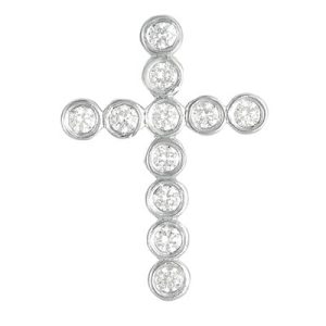 Diamond Cross Pendant 26mm