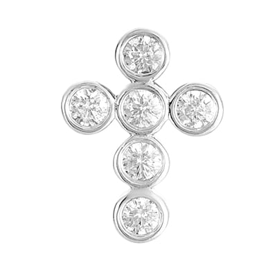 Diamond Cross Pendant 18mm