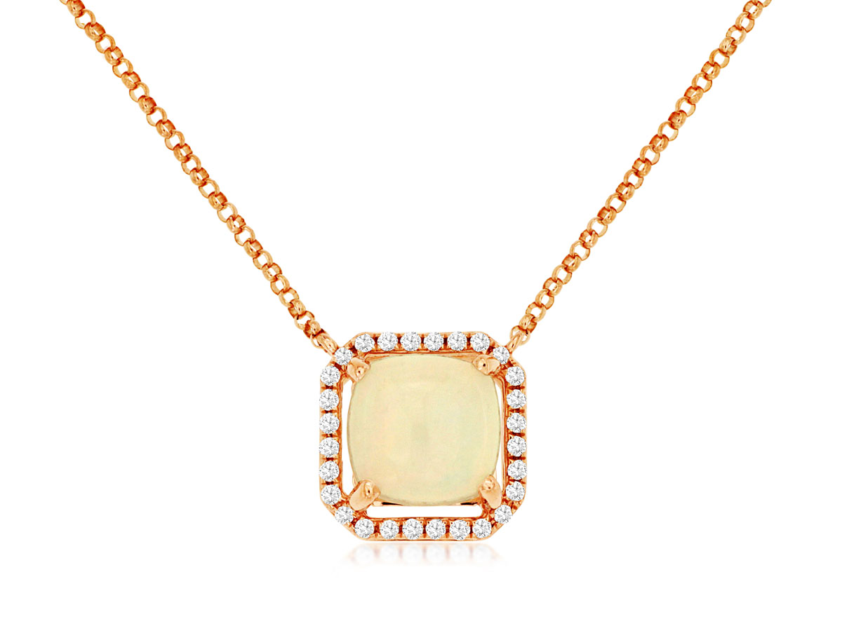 OPAL & DIAMOND NECKLACE