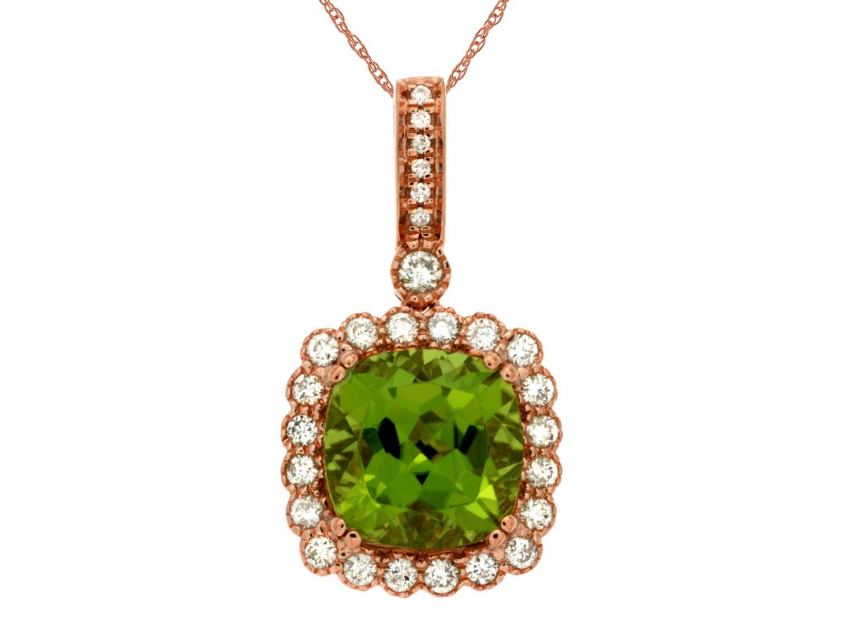 PERIDOT & DIAMOND PENDANT