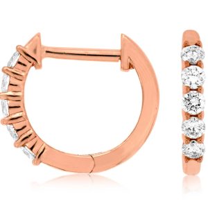 DIAMOND HOOP EARRING 11MM