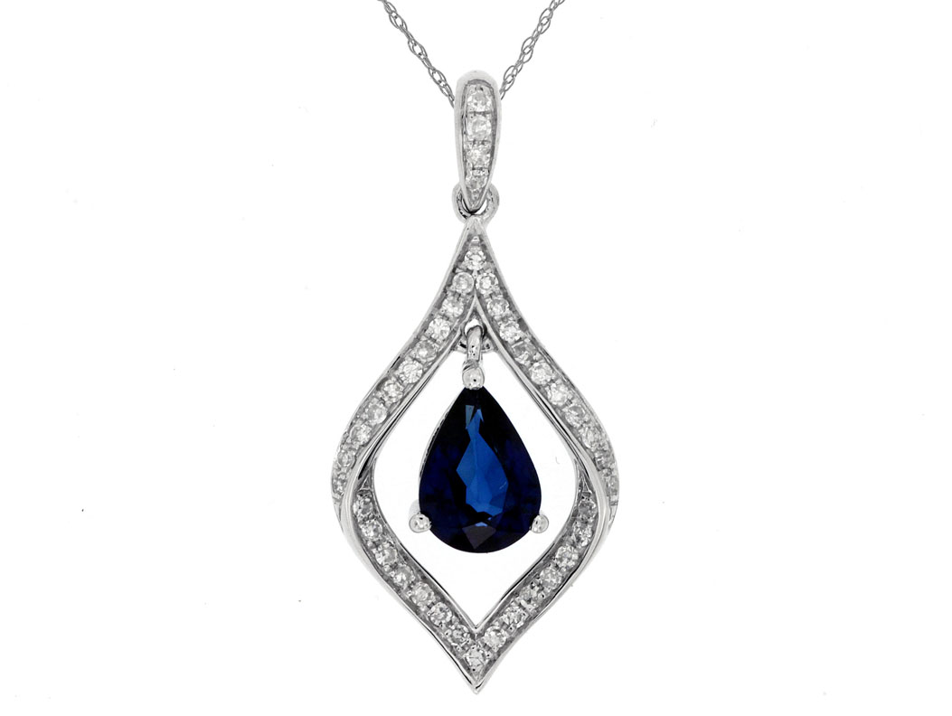 SAPPHIRE & DIAMOND PENDANT