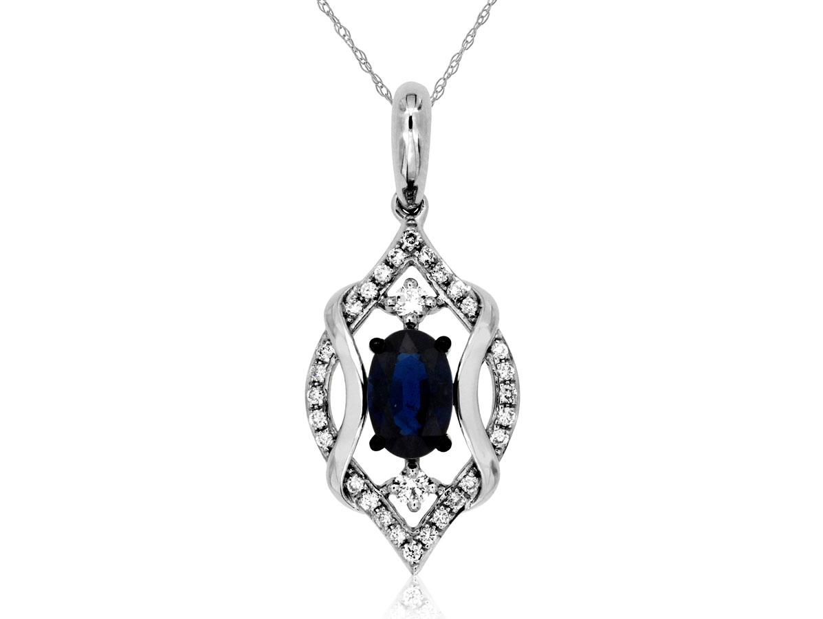 SAPPHIRE & DIAMOND PENDANT