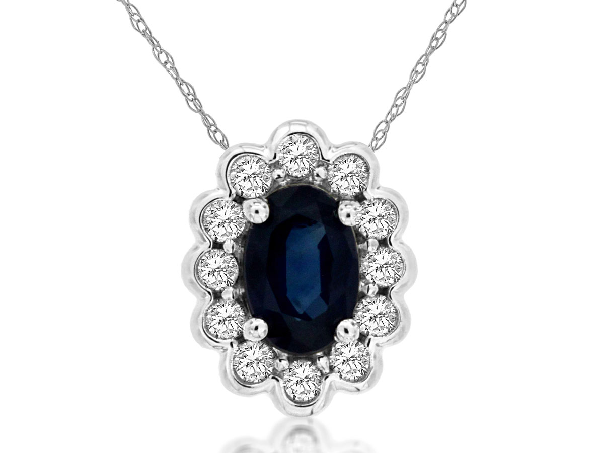 SAPPHIRE & DIAMOND NECKLACE