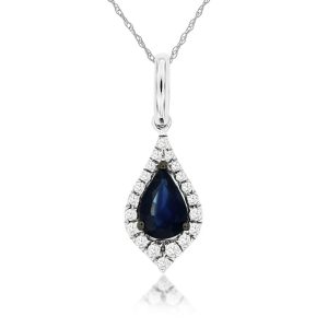 SAPPHIRE & DIAMOND PENDANT