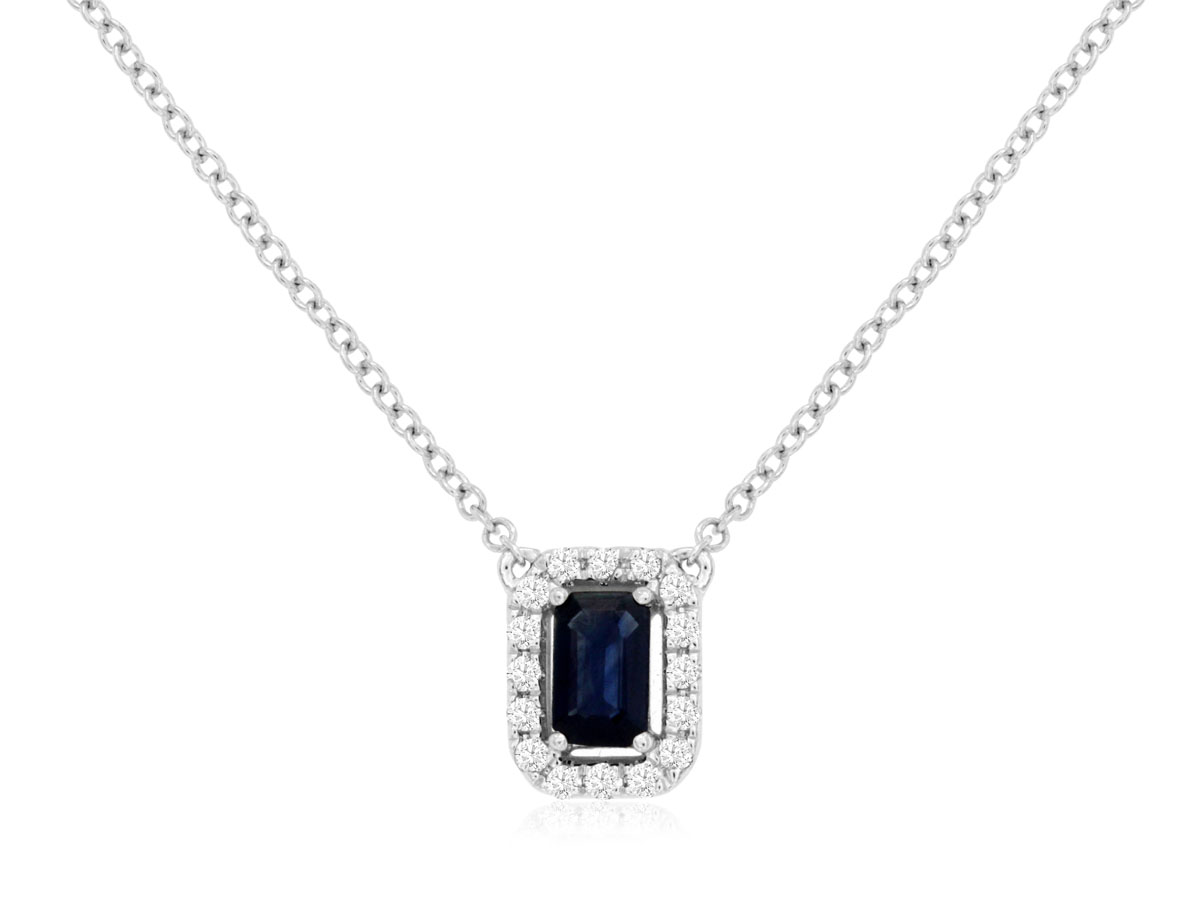 SAPPHIRE & DIAMOND NECKLACE