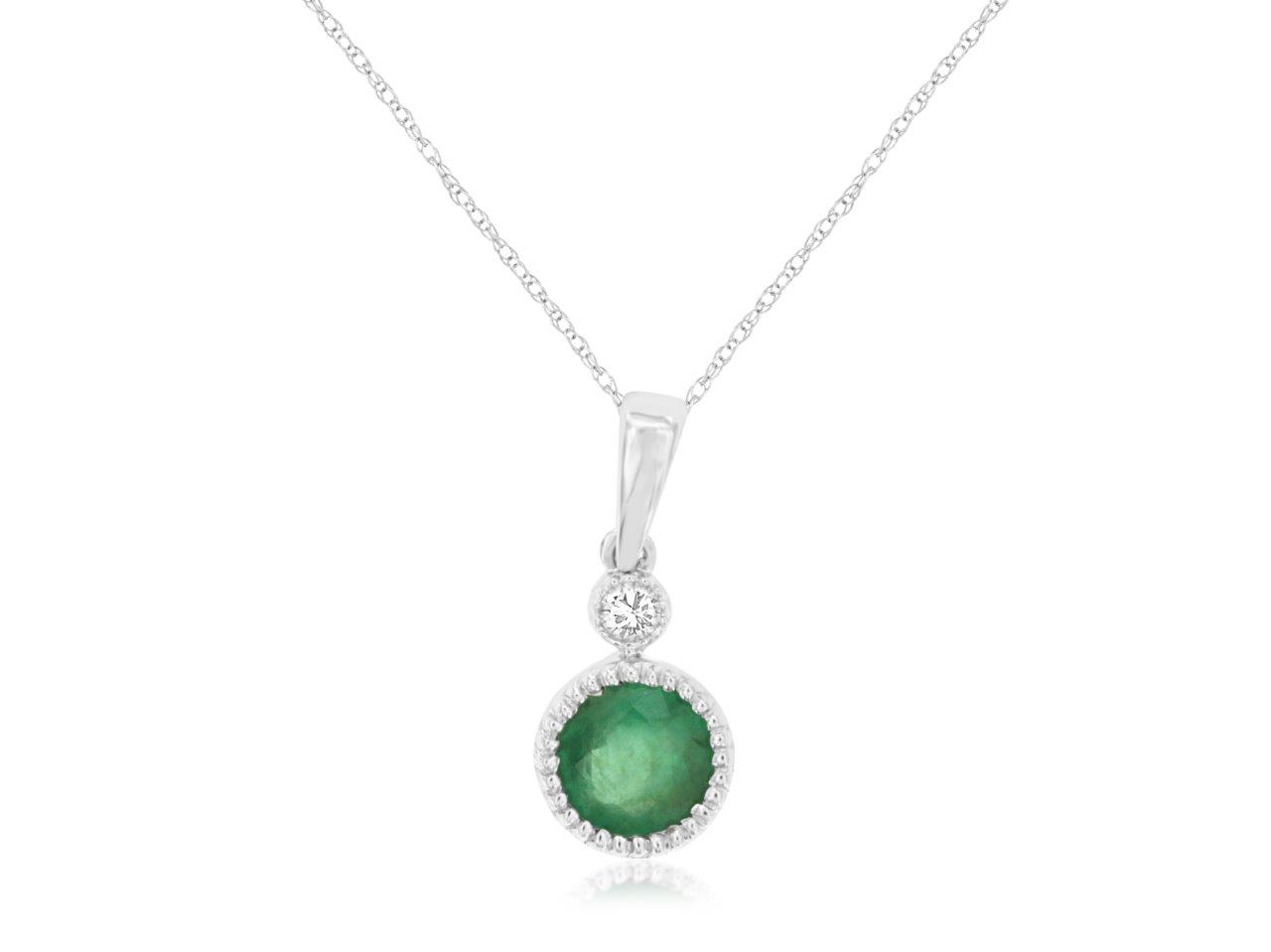 EMERALD & DIAMOND PENDANT