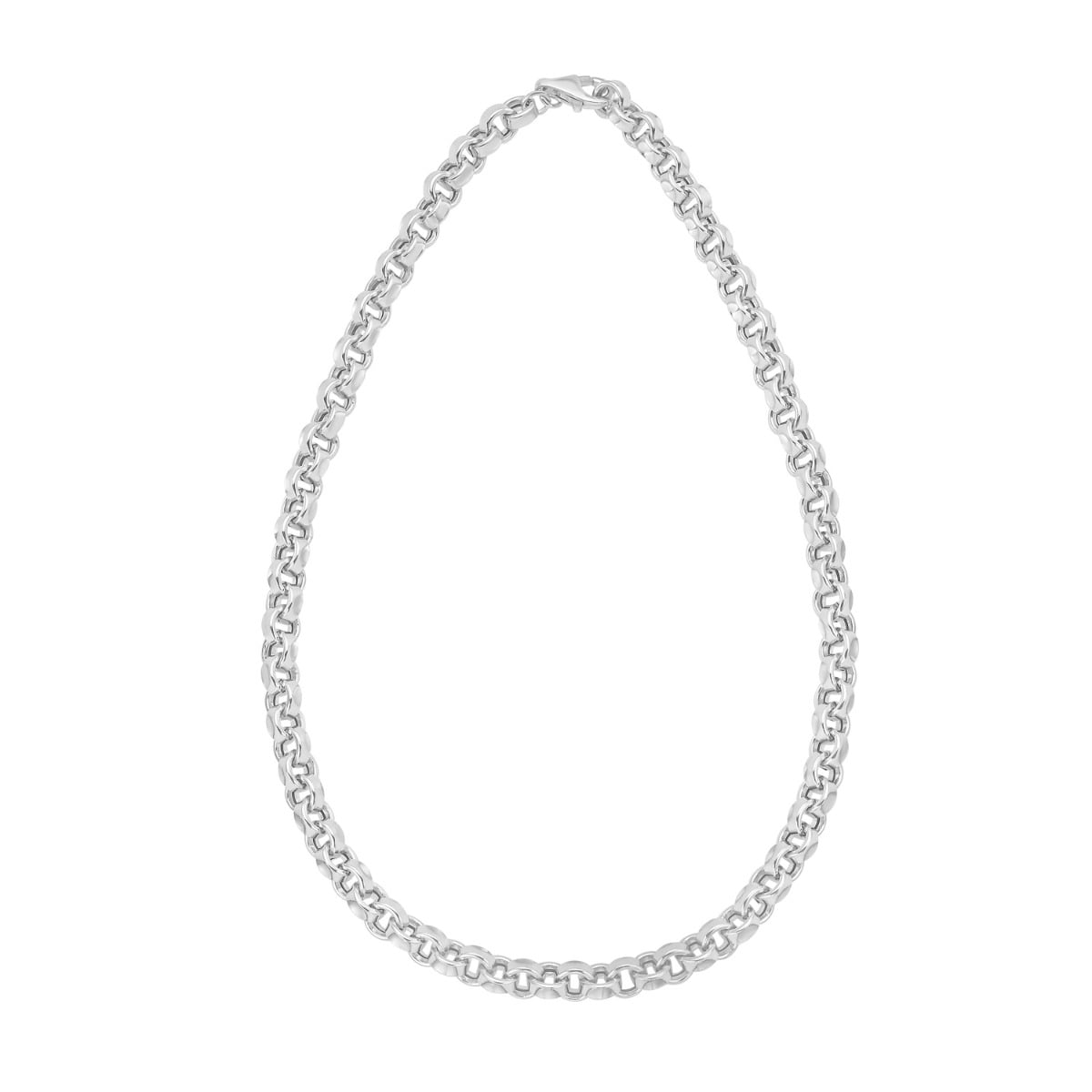 Silver Rolo Link Necklace
