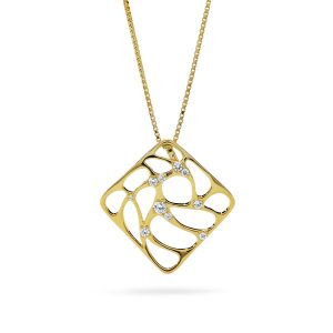 Atelier Swarovski Lace Necklace, 18K Yellow Gold