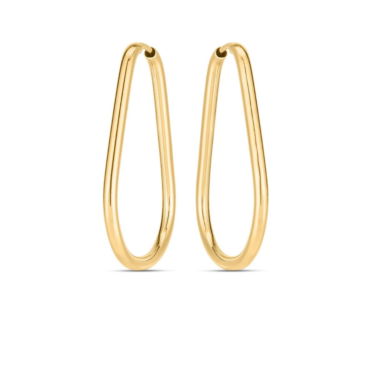 14K Endless Pear Hoop Earring
