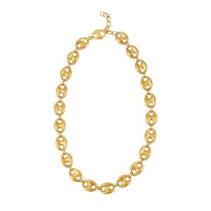 14K Gold 12mm Puffed Mariner Link Bracelet