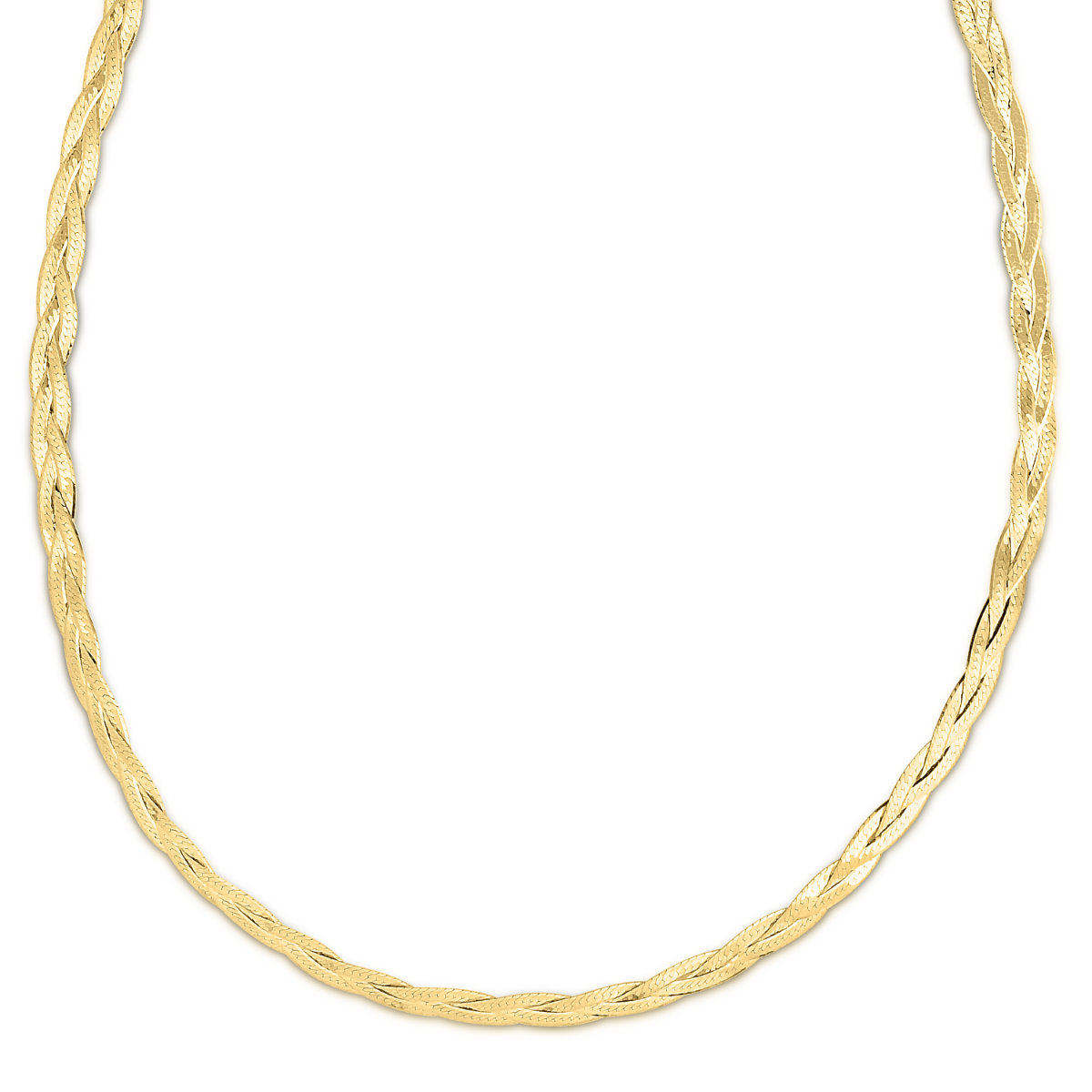 14K Braided Herringbone Bracelet