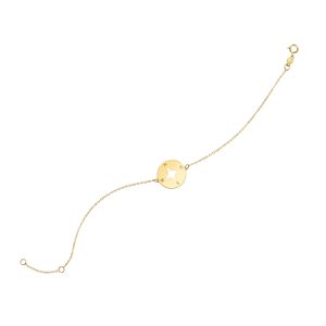 14K Gold Polished North Star Bracelet