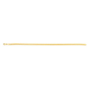 14K Gold 7.5" 3.1mm Diamond Cut Round Franco Chain