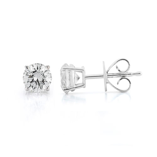 0.50 ctw Four Prong Studs in White Gold