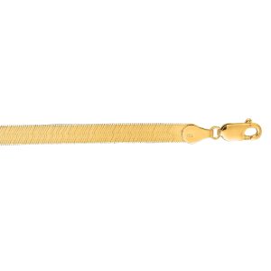 14K Gold 8" 5mm Imperial Herringbone Chain