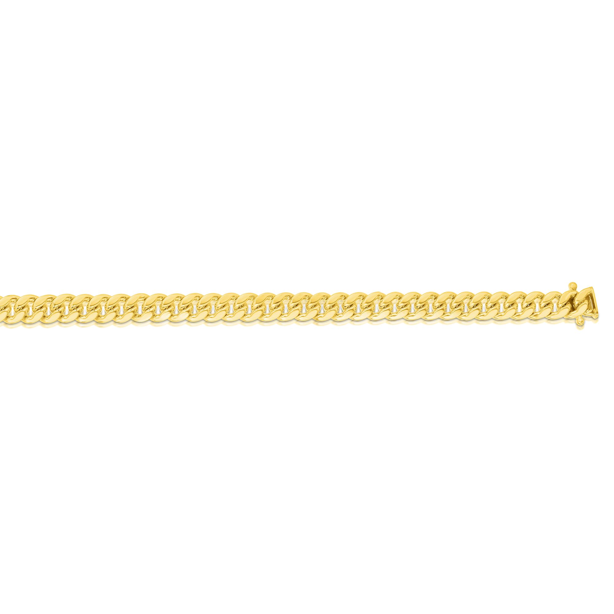 10K Gold 8" 5mm Semi-Solid Miami Cuban Chain