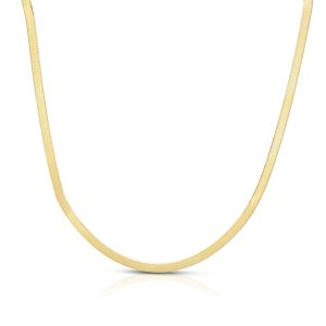 10K Gold 3.8mm Herringbone Necklace