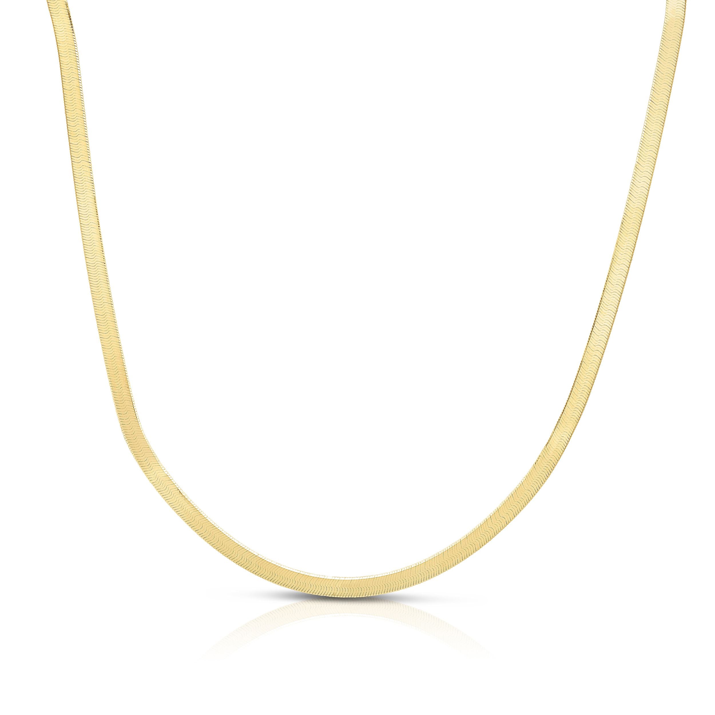 10K Gold 3.8mm Herringbone Bracelet